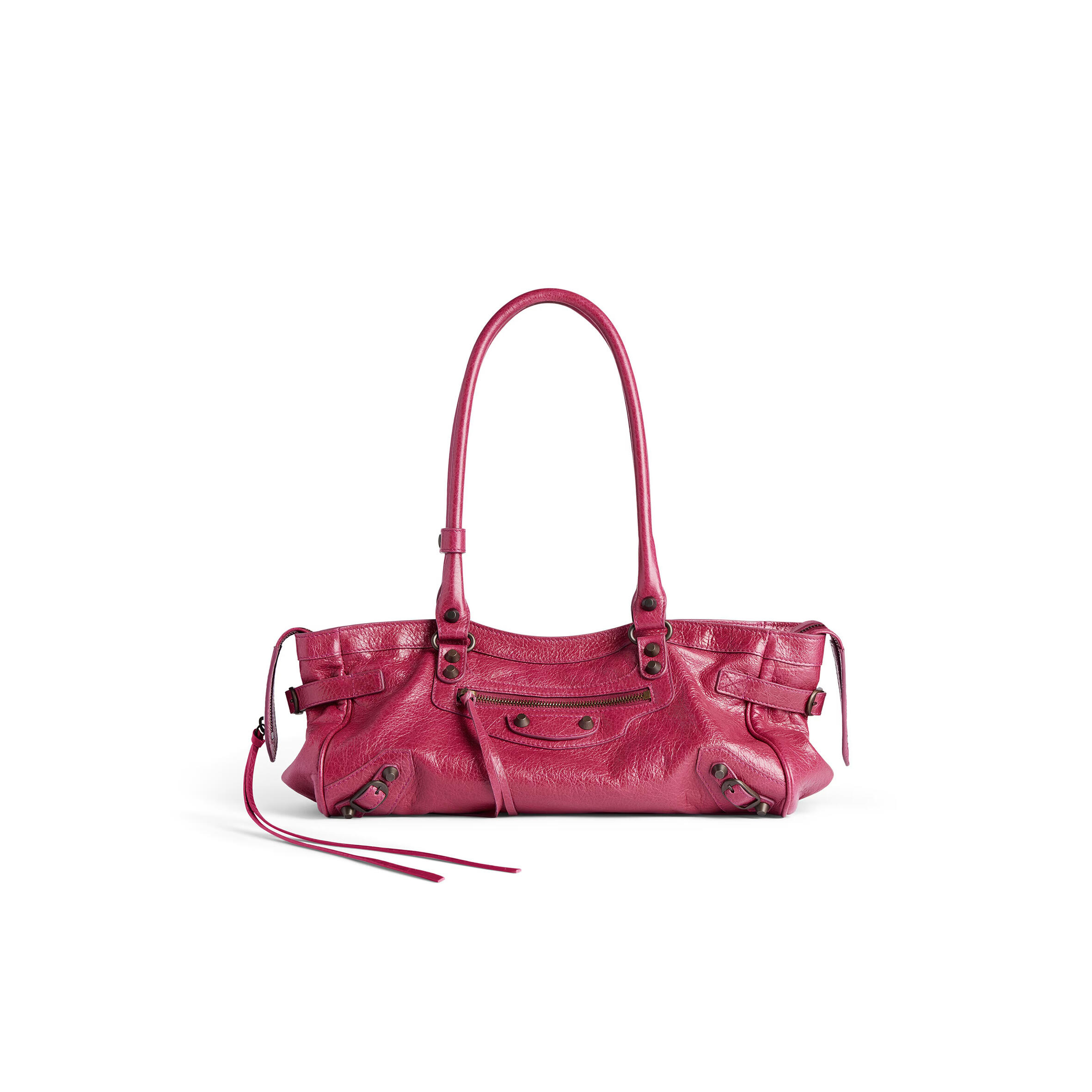 BALENCIAGA WOMEN'S LE CITY BAG EAST-WEST IN FRAMBOISE 8457042ABEK5729 (40*18*15cm)